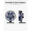 Gaiatop USB Desk Fan, Small But Powerful, Personal Portable Quiet 3 Speeds, Adjustable Mini Table Desktop fan for Cooling Home Office Car Summer Travel Gifts Blue - Image 4