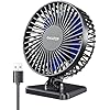 Gaiatop USB Desk Fan, Small But Powerful, Personal Portable Quiet 3 Speeds, Adjustable Mini Table Desktop fan for Cooling Home Office Car Summer Travel Gifts Blue - Image 3