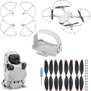 Propeller Guard+16PCS Propeller Blade +Propeller Holder Starp for DJI Mini 2 Mini 4K/Specta Drone,Light Weight Props Guard Bumper for Mavic Mini SE Drone Protective Accessory