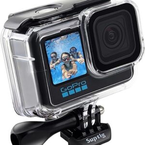 Suptig Waterproof Case Protective Housing Underwater Dive Housing for GoPro Hero 12/Hero 11/Hero 10/Hero 9 Black Waterproof 164F
