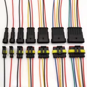 2 Pin Waterproof Automotive Wire Connectors – Electrical Cable Plug Set