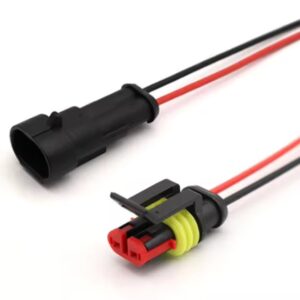 2 Pin Waterproof Automotive Wire Connectors – Electrical Cable Plug Set
