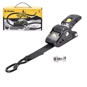 Heavy Duty Retractable Ratchet Tie Down Strap for Boat & Utility Trailers